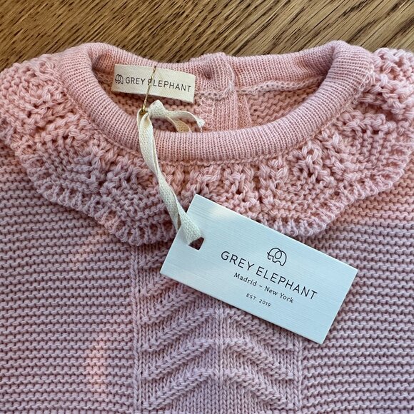 New with Tags, Grey Elephant, 6 month baby onesie, light pink - Picture 2 of 2